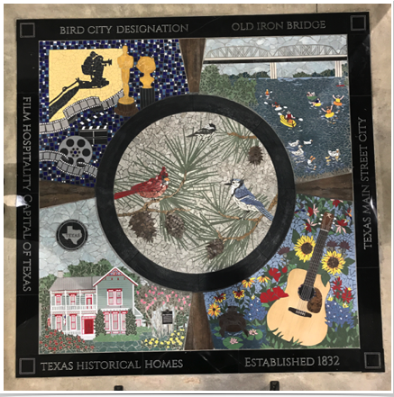 6' x 6' Mosaic Piece 
"Bastrop - Past, Present and Future"